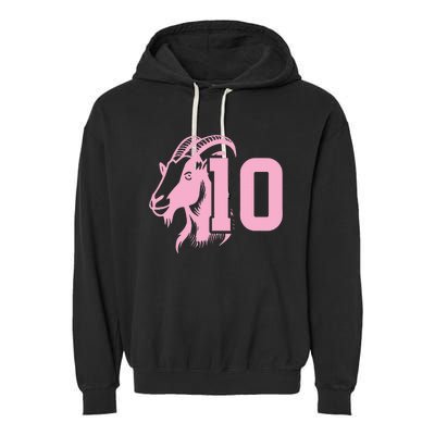 Goat Miami Mvp 10 Greatest Of All Time Garment-Dyed Fleece Hoodie