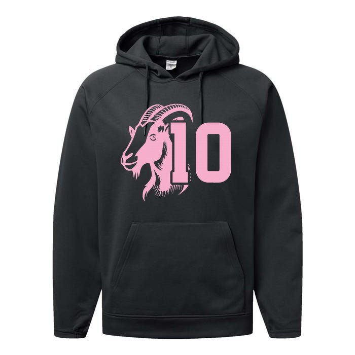 Goat Miami Mvp 10 Greatest Of All Time Performance Fleece Hoodie