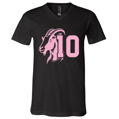 Goat Miami Mvp 10 Greatest Of All Time V-Neck T-Shirt