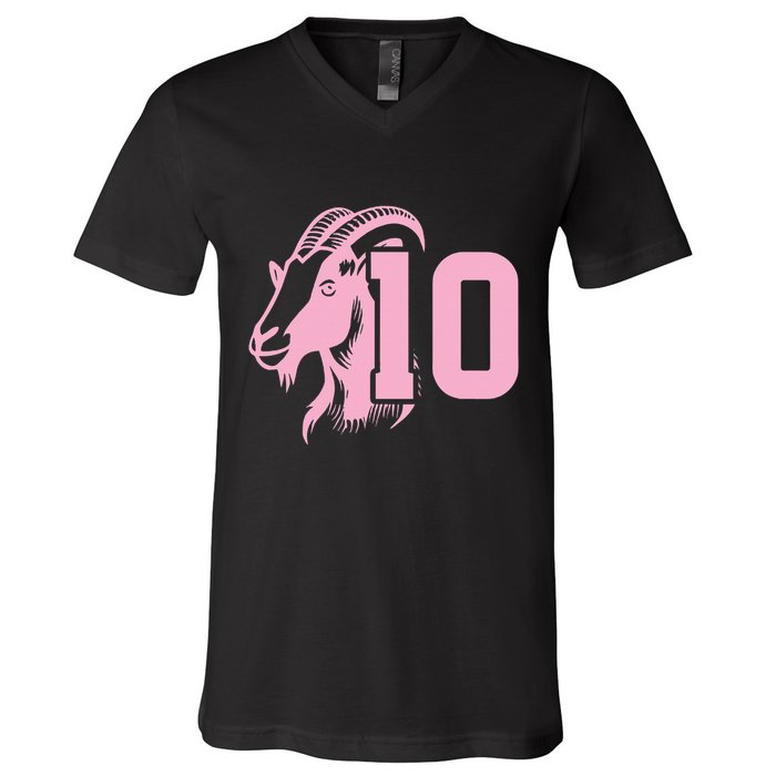 Goat Miami Mvp 10 Greatest Of All Time V-Neck T-Shirt
