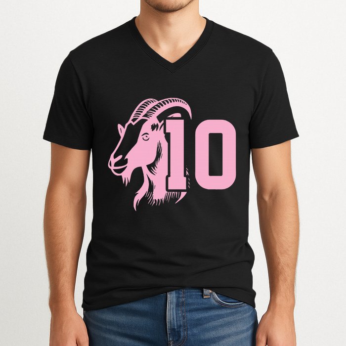 Goat Miami Mvp 10 Greatest Of All Time V-Neck T-Shirt