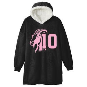 Goat Miami Mvp 10 Greatest Of All Time Hooded Wearable Blanket