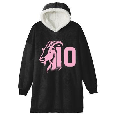 Goat Miami Mvp 10 Greatest Of All Time Hooded Wearable Blanket