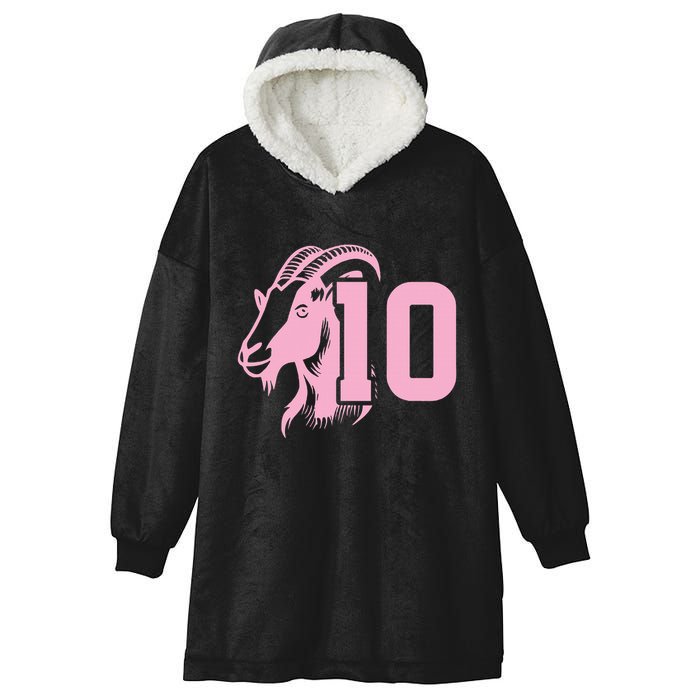 Goat Miami Mvp 10 Greatest Of All Time Hooded Wearable Blanket