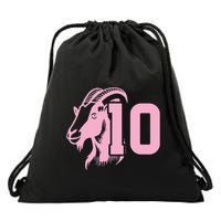 Goat Miami Mvp 10 Greatest Of All Time Drawstring Bag