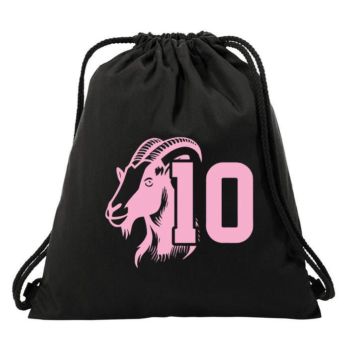 Goat Miami Mvp 10 Greatest Of All Time Drawstring Bag