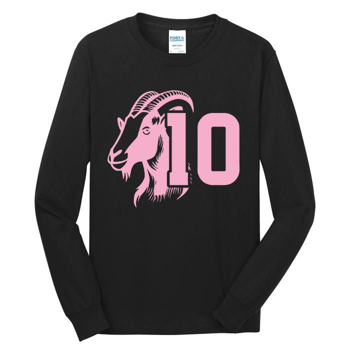 Goat Miami Mvp 10 Greatest Of All Time Tall Long Sleeve T-Shirt