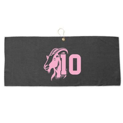 Goat Miami Mvp 10 Greatest Of All Time Large Microfiber Waffle Golf Towel