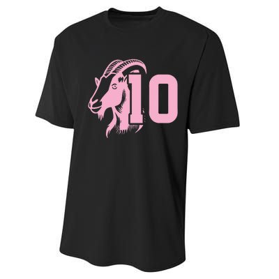 Goat Miami Mvp 10 Greatest Of All Time Performance Sprint T-Shirt