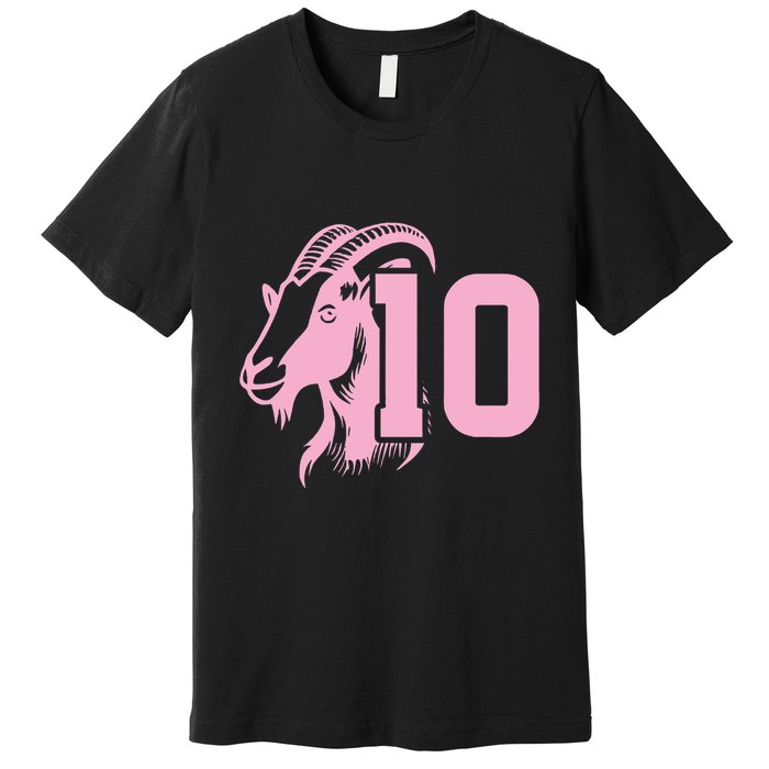 Goat Miami Mvp 10 Greatest Of All Time Premium T-Shirt