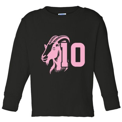 Goat Miami Mvp 10 Greatest Of All Time Toddler Long Sleeve Shirt