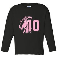 Goat Miami Mvp 10 Greatest Of All Time Toddler Long Sleeve Shirt