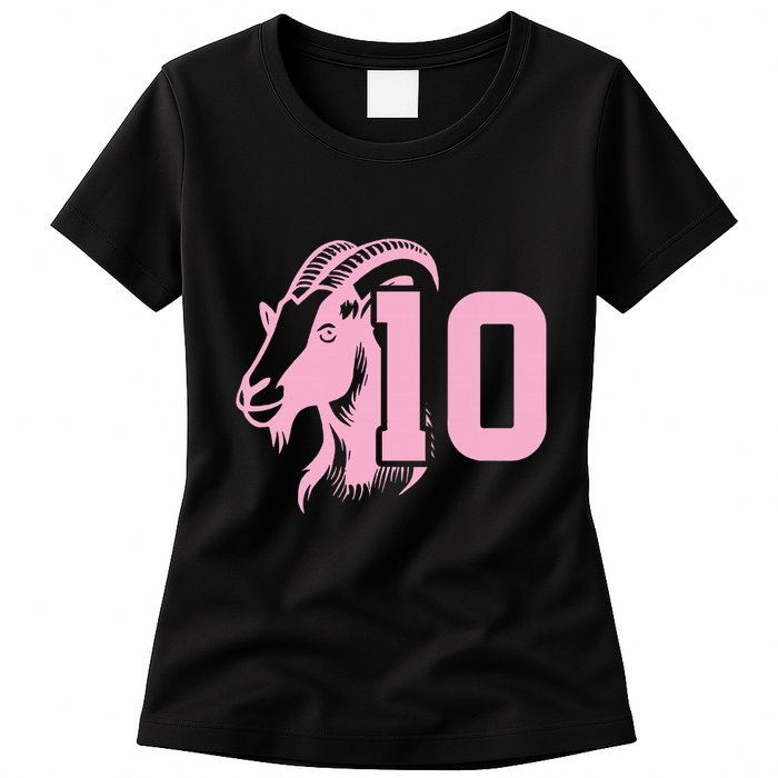 Goat Miami Mvp 10 Greatest Of All Time Womens T-Shirt