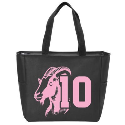 Goat Miami Mvp 10 Greatest Of All Time Zip Tote Bag
