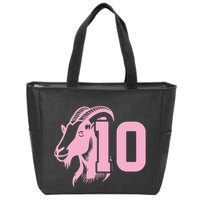 Goat Miami Mvp 10 Greatest Of All Time Zip Tote Bag