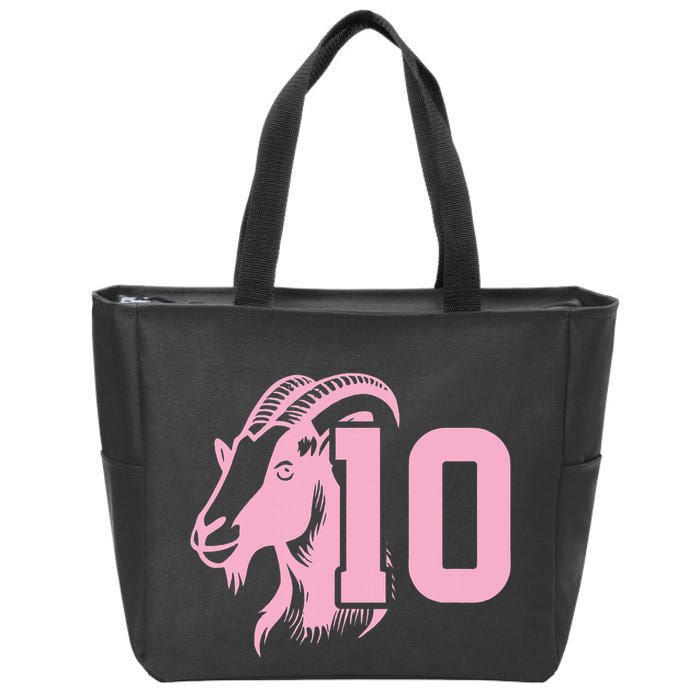 Goat Miami Mvp 10 Greatest Of All Time Zip Tote Bag