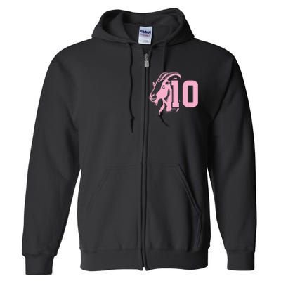 Goat Miami Mvp 10 Greatest Of All Time Full Zip Hoodie