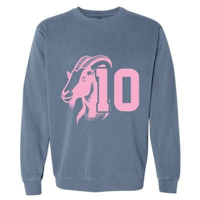 Goat Miami Mvp 10 Greatest Of All Time Garment-Dyed Sweatshirt