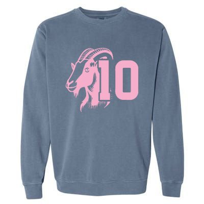 Goat Miami Mvp 10 Greatest Of All Time Garment-Dyed Sweatshirt