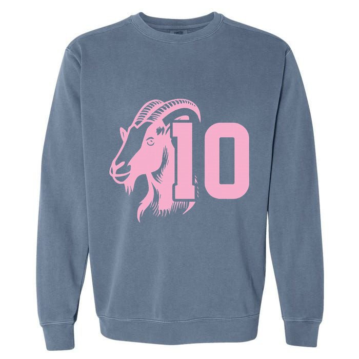 Goat Miami Mvp 10 Greatest Of All Time Garment-Dyed Sweatshirt