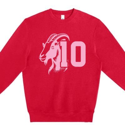 Goat Miami Mvp 10 Greatest Of All Time Premium Crewneck Sweatshirt