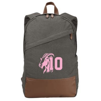 Goat Miami Mvp 10 Greatest Of All Time Cotton Canvas Backpack