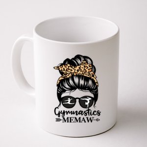 Gymnastics Memaw Messy Bun Hair Funny Gymnast Memaw Gift Coffee Mug