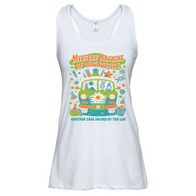 Groovy Mystery Machine Of Diagnostics Lab Tech Lab Week 2025  Ladies Essential Flowy Tank