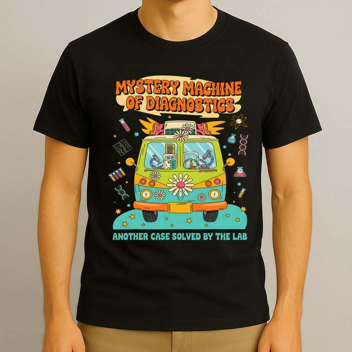 Groovy Mystery Machine Of Diagnostics Lab Tech Lab Week 2025  T-Shirt