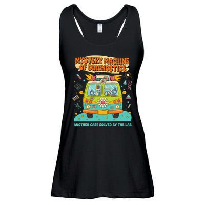 Groovy Mystery Machine Of Diagnostics Lab Tech Lab Week 2025  Ladies Essential Flowy Tank