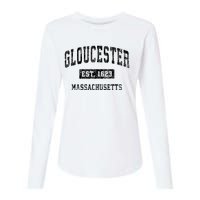 Gloucester Massachusetts Ma Vintage Established Sports Womens Cotton Relaxed Long Sleeve T-Shirt