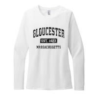 Gloucester Massachusetts Ma Vintage Established Sports Womens CVC Long Sleeve Shirt