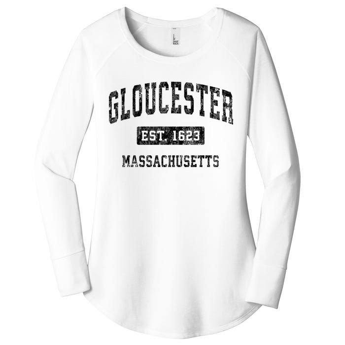 Gloucester Massachusetts Ma Vintage Established Sports Women's Perfect Tri Tunic Long Sleeve Shirt