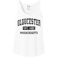 Gloucester Massachusetts Ma Vintage Established Sports Ladies Essential Tank