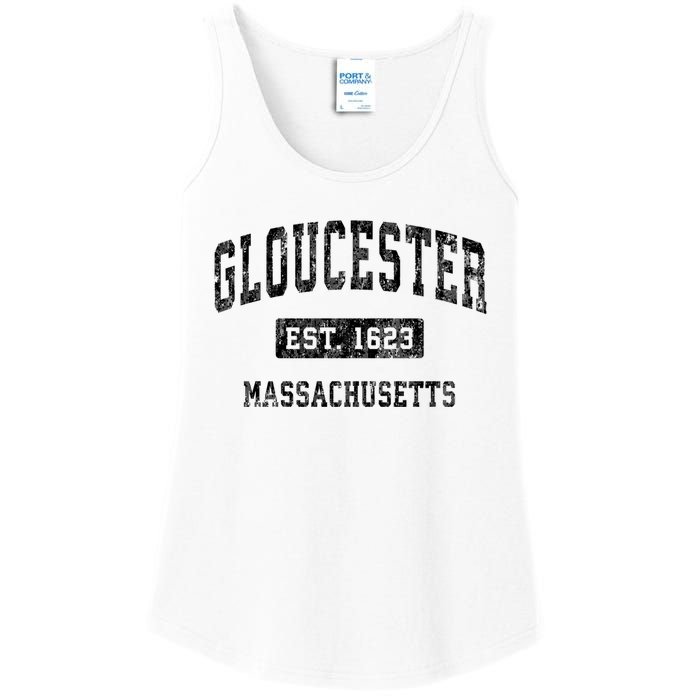 Gloucester Massachusetts Ma Vintage Established Sports Ladies Essential Tank