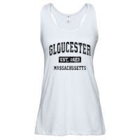 Gloucester Massachusetts Ma Vintage Established Sports Ladies Essential Flowy Tank