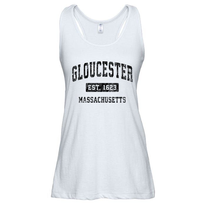 Gloucester Massachusetts Ma Vintage Established Sports Ladies Essential Flowy Tank