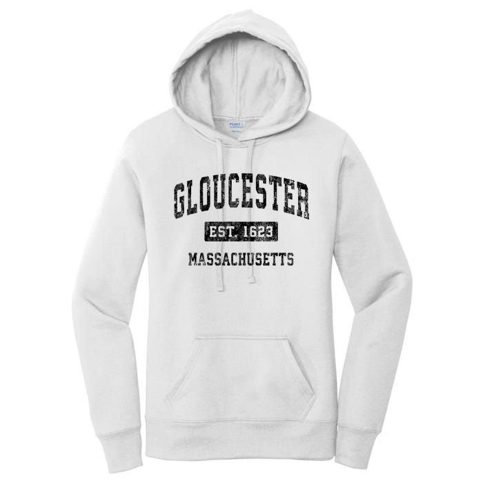 Gloucester Massachusetts Ma Vintage Established Sports Women's Pullover Hoodie