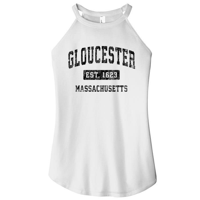 Gloucester Massachusetts Ma Vintage Established Sports Women's Perfect Tri Rocker Tank