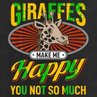 Giraffes Make Me Happy Giraffe Lover Gift Adult Drive Performance Visor