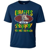 Giraffes Make Me Happy Giraffe Lover Gift Performance Shirt