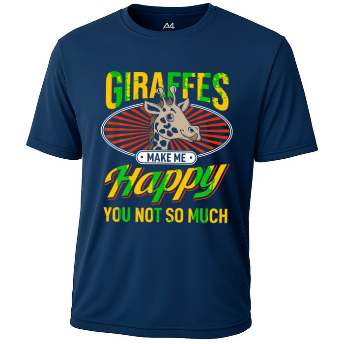 Giraffes Make Me Happy Giraffe Lover Gift Performance Shirt