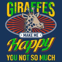 Giraffes Make Me Happy Giraffe Lover Gift Magnet