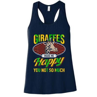 Giraffes Make Me Happy Giraffe Lover Gift Womens Tank Top
