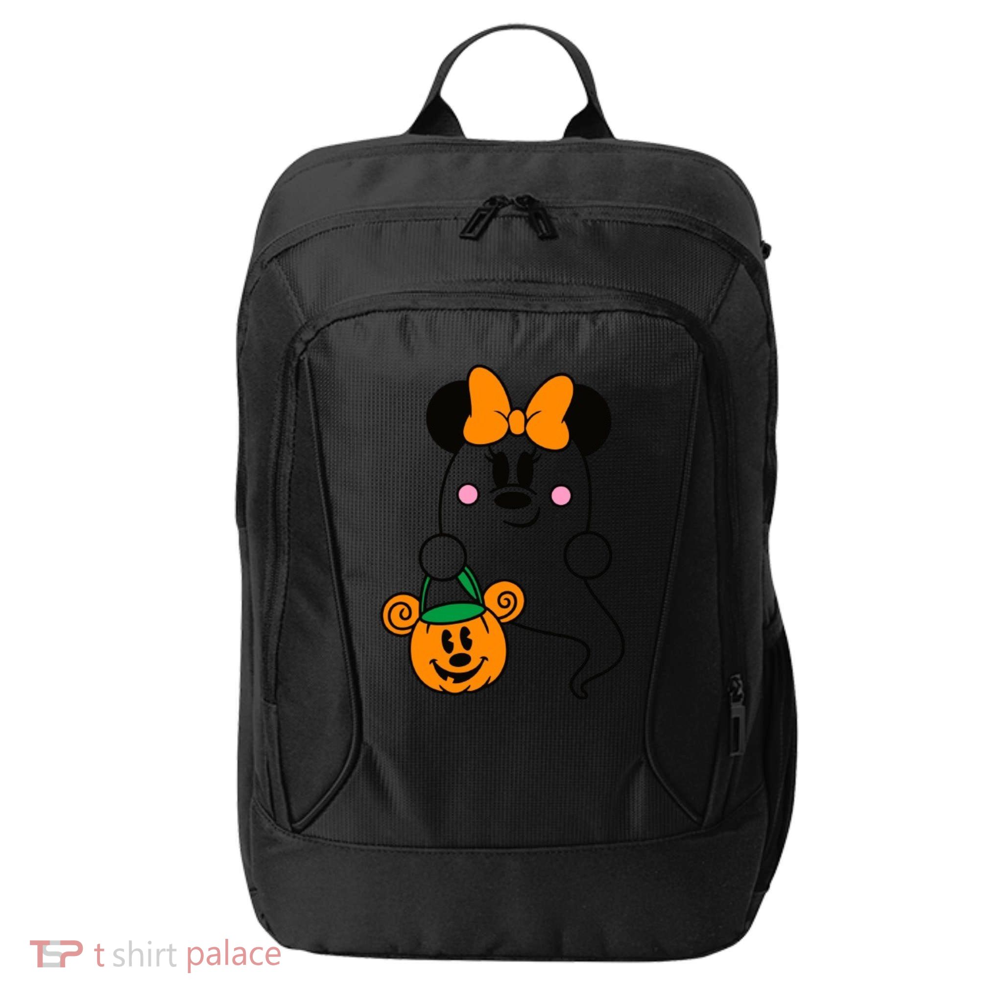 Ghost Minnie Mouse Halloween Trick Or Treat Halloween City Backpack