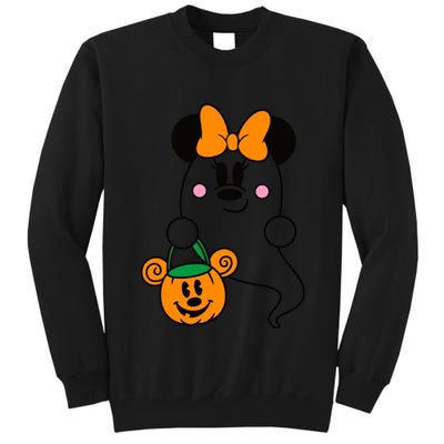 Ghost Minnie Mouse Halloween Trick Or Treat Halloween Tall Sweatshirt