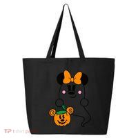 Ghost Minnie Mouse Halloween Trick Or Treat Halloween 25L Jumbo Tote