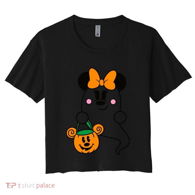 Ghost Minnie Mouse Halloween Trick Or Treat Halloween Crop Top