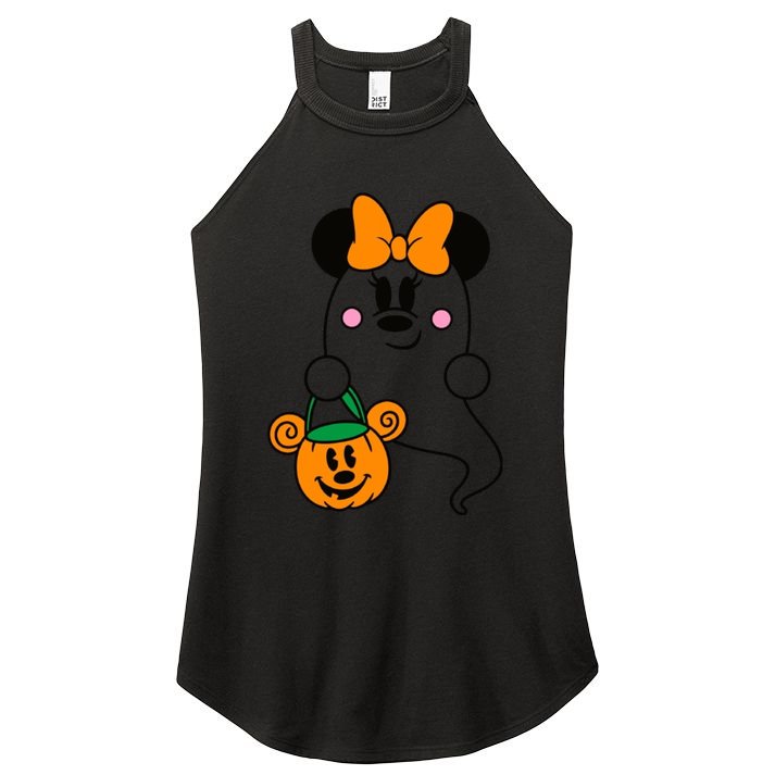 Ghost Minnie Mouse Halloween Trick Or Treat Halloween Women's Perfect Tri Rocker Tank