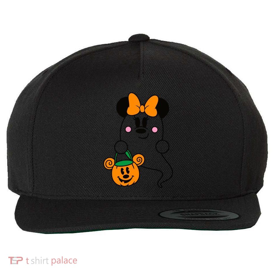 Ghost Minnie Mouse Halloween Trick Or Treat Halloween Wool Snapback Cap
